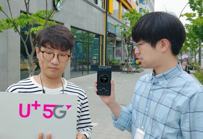 LG유플러스가 서울 5G 상용망에서 1.1Gbps 이상 속도 구현에 성공했다고 20일 밝혔다. [사진=LG유플러스]