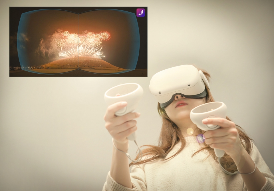SKT는 제주 새별오름 불놓기 행사의 360 VR영상을 17일부터 점프VR 앱을 통해 감상할 수 있게 제공을 시작했다. [사진=SKT]