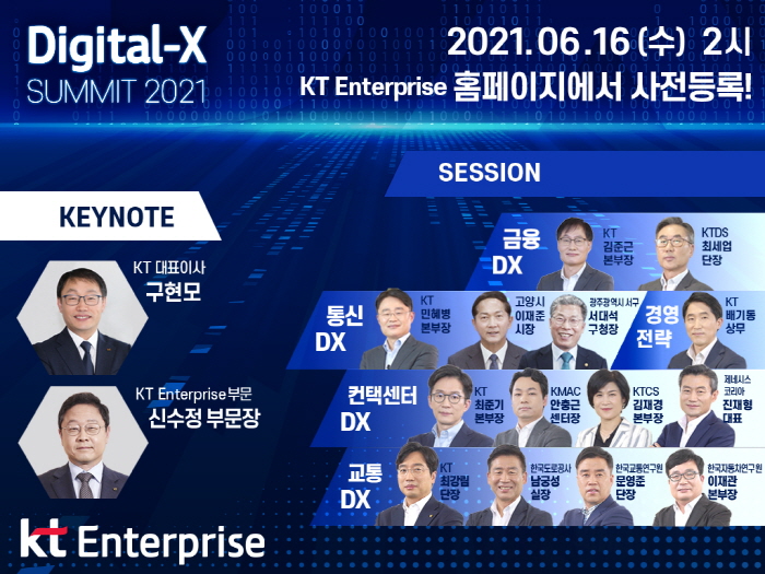 KT가 16일 '디지털-X 써밋 2021'을 개최한다. [사진=KT]