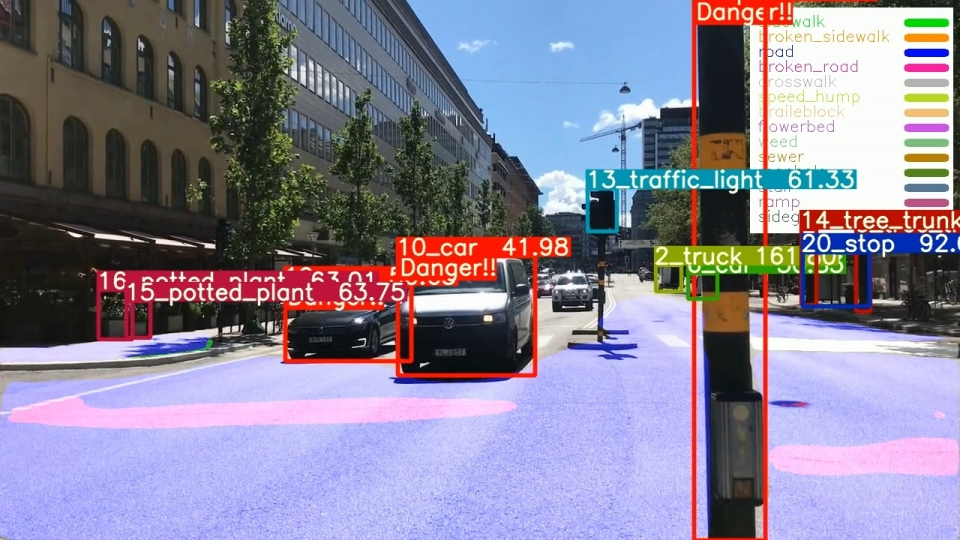 블루시그널 솔루션이 단일 카메라로 다각도에 보여지는 자동차의 멀티 속도, 객체 트래킹을 보여주고 있다. [자료=블루시그널]