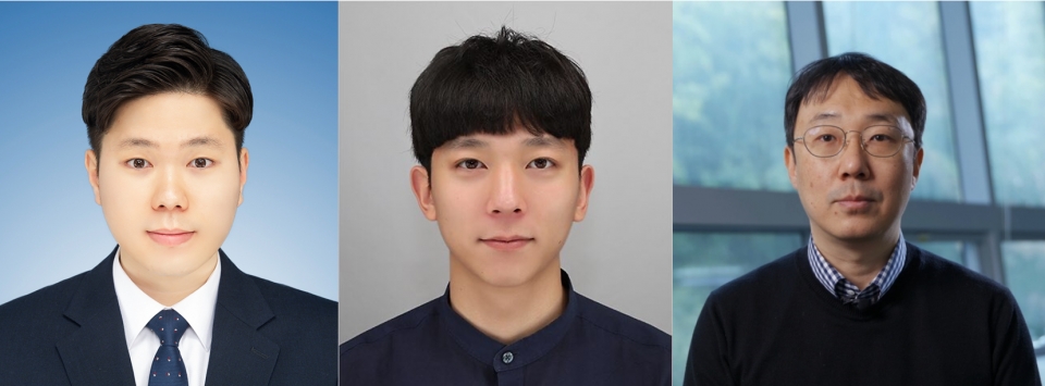 (왼쪽부터) 김형민 박사과정생, 전호범 박사과정생, 김도형 교수