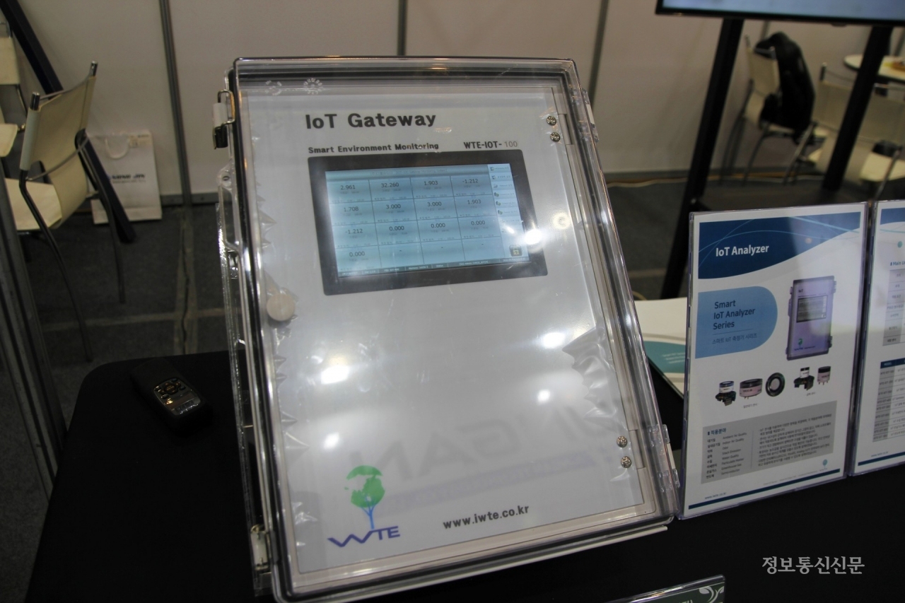 스마트 측정기와 결합해 IoT 대기질 모니터링 시스템을 구성하는 게이트웨이 기기.