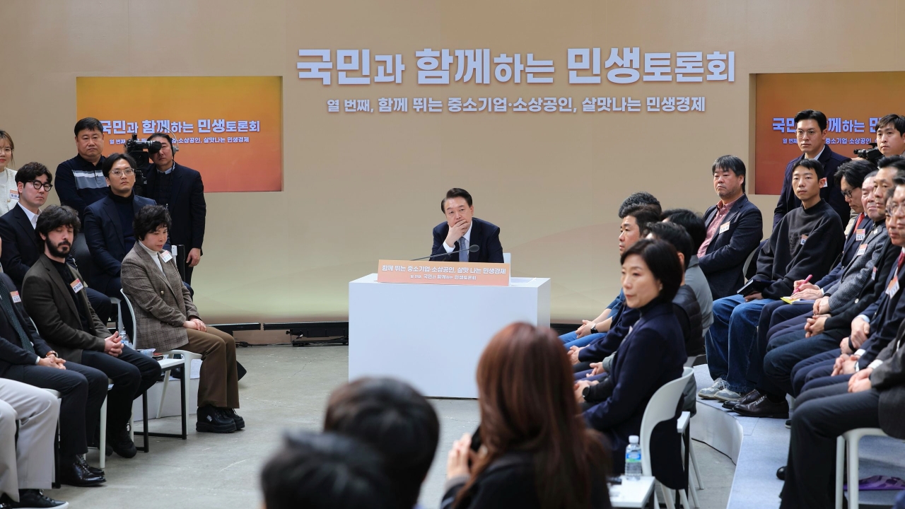 8일 서울 성수동 레이어57에서 민생토론회가 열렸다. [사진=대통령실]